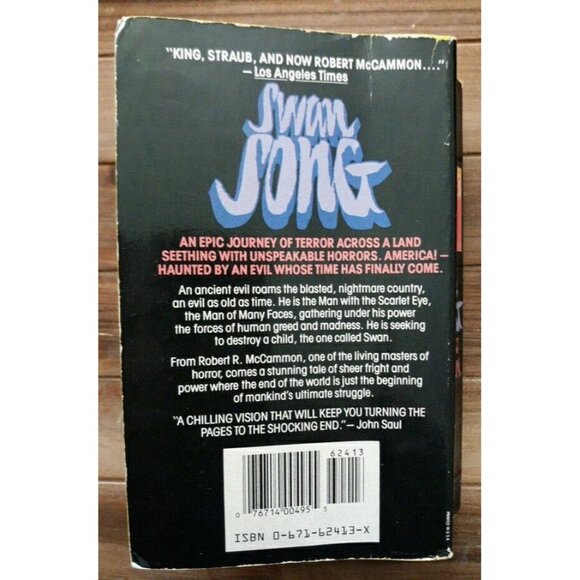 Swan Song Robert McCammon Pocket Books Paperback 1st 1987 Dystopian Horr… - Picture 3 of 11